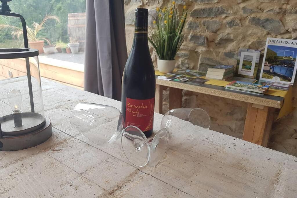 Studio tout confort entre vignes et prés Saint-Didier-sur-Beaujeu Exterior foto