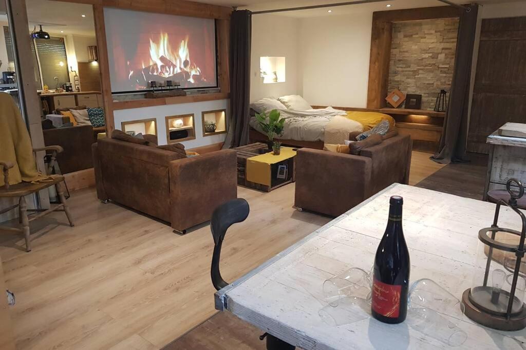 Studio tout confort entre vignes et prés Saint-Didier-sur-Beaujeu Exterior foto